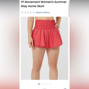 FP Movement by Free People Coral Pink Summer Way Home Skort